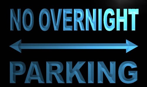 No Overnight Parking Only Neon Light Sign